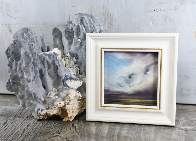 Framed soft pastel amethyst skyscape